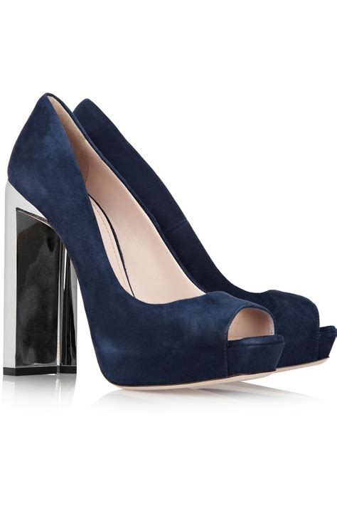 miu miu navy suede pumps|Miu Miu Suede Pumps .